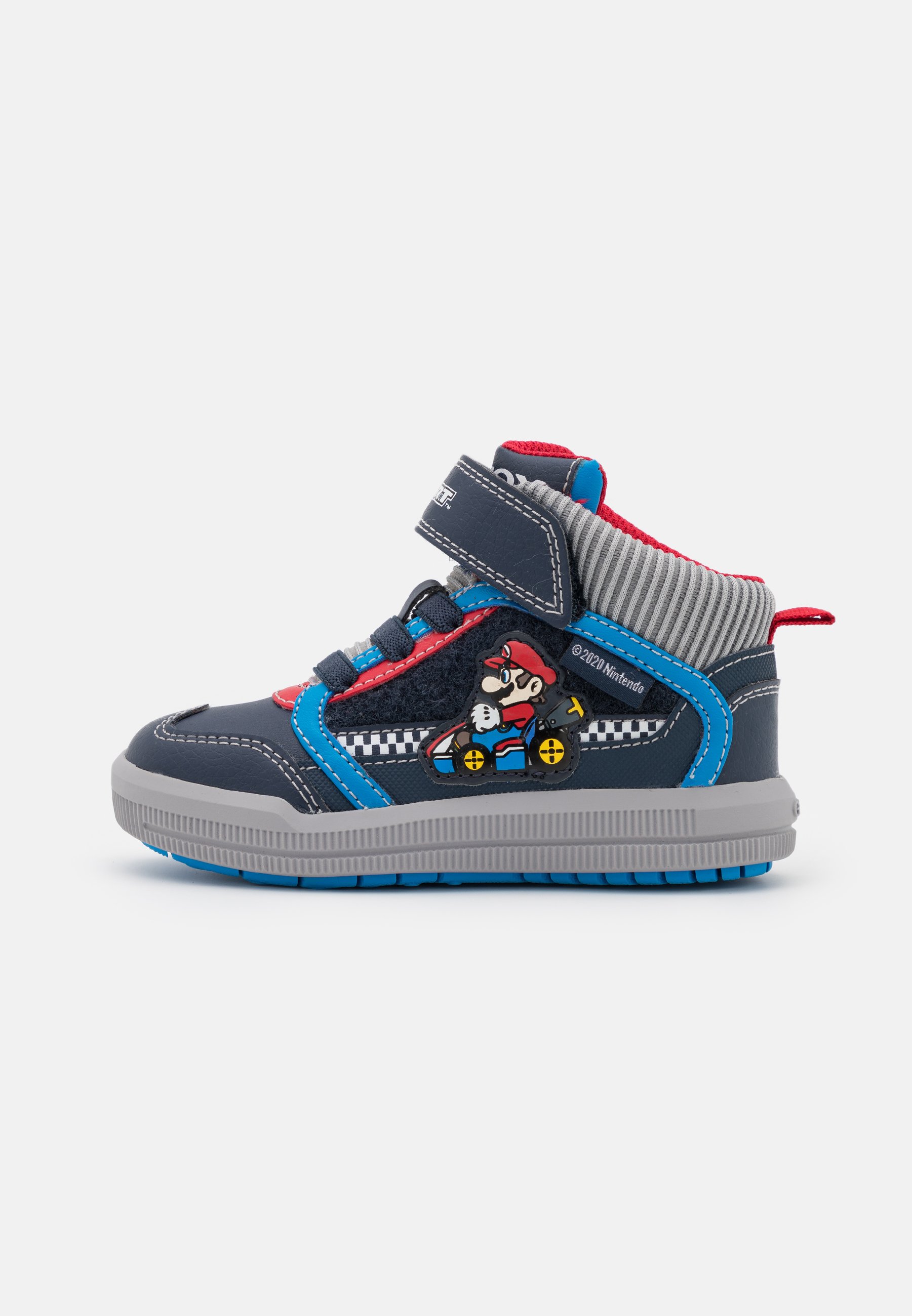 Geox NINTENDO MARIO KART JUNIOR AZACH BOY - Sneakers hoog - dark  blue/donkerblauw - Zalando.nl