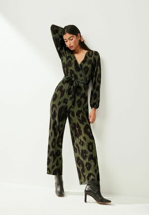 LONG SLEEVE PLISSE PETITE - Jumpsuit - khaki green