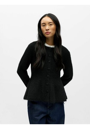 STRICKJACKE SCHÖSSCHEN - Strickjacke - black