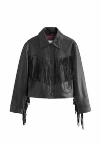 Next REGULAR FIT - Bőrdzseki - black