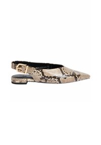 SNAKE POINTED FLAT - Ballerinaskor med slingback - brown mix