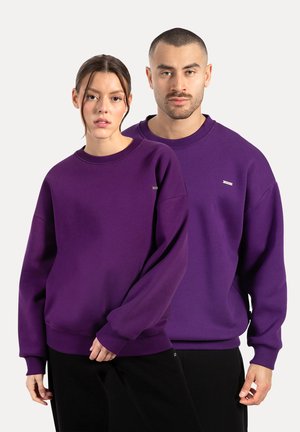 Smilodox BASIC UNISEX CREWNECK RIVEN - Sweat zippé - lila