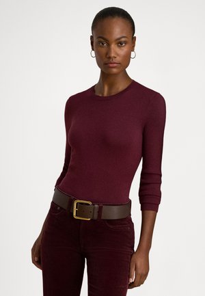 COTTON-BLEND SWEATER - Svetrík - dark garnet
