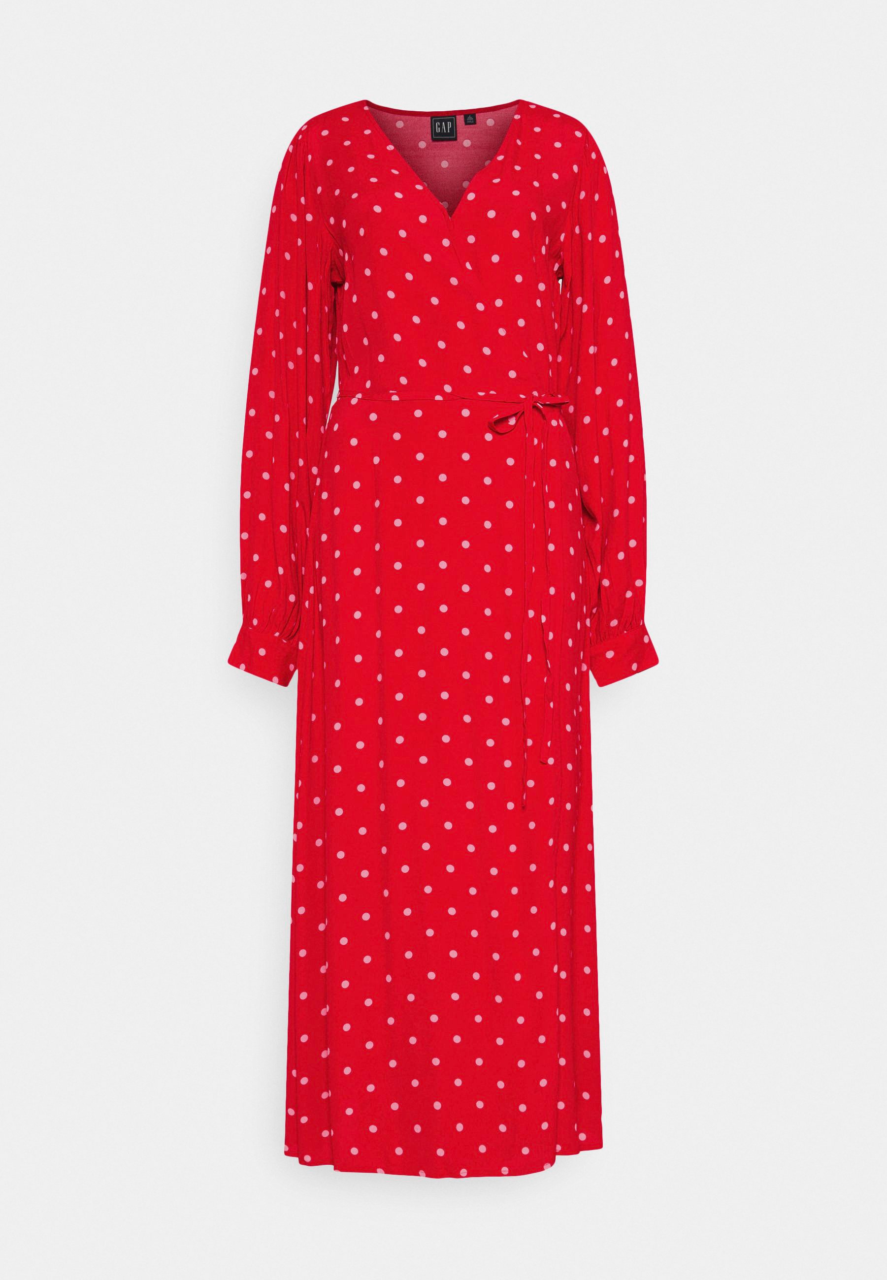 Women WRAP DRESS - Day dress - red Women WRAP DRESS - Day dress - red