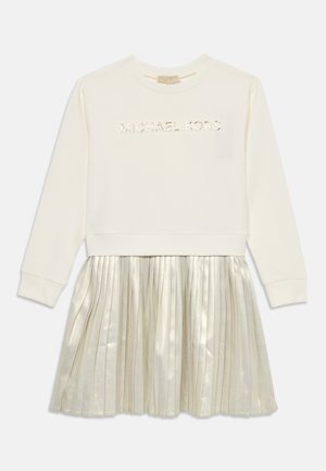 LONG SLEEVED DRESS - Freizeitkleid - off white/gold-coloured