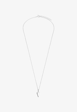 Fijne zilveren ketting met een kleine, gepolijste hartvormige hanger en verstelbare sluiting.