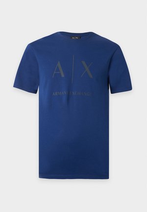 Armani Exchange, SLIM - Camiseta estampada - blue depths