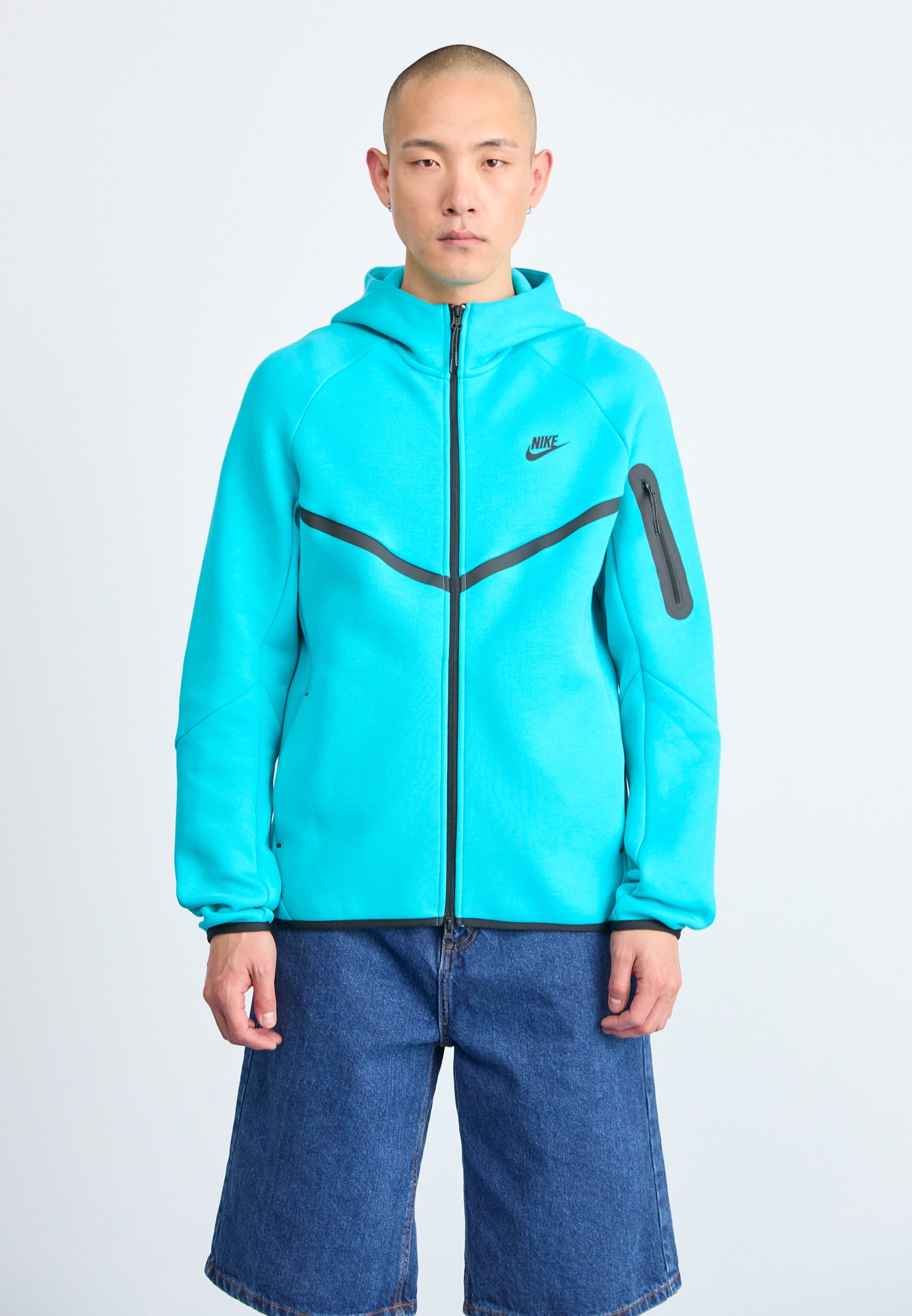 TakO③ Nike Sportswear Jachetă din fleece - dusty cactus black/turcoaz