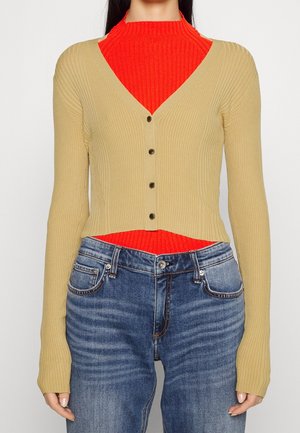 Chaqueta de punto - camel