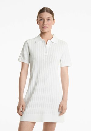 POINTELLE KNIT - Jumper dress - white