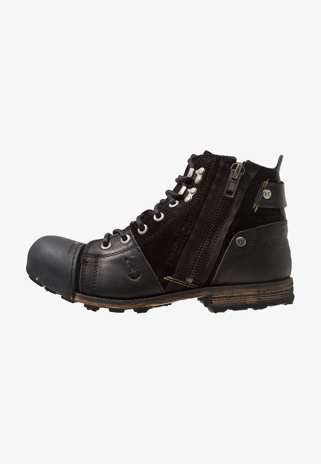 INDUSTRIAL - Lace-up ankle boots - black
