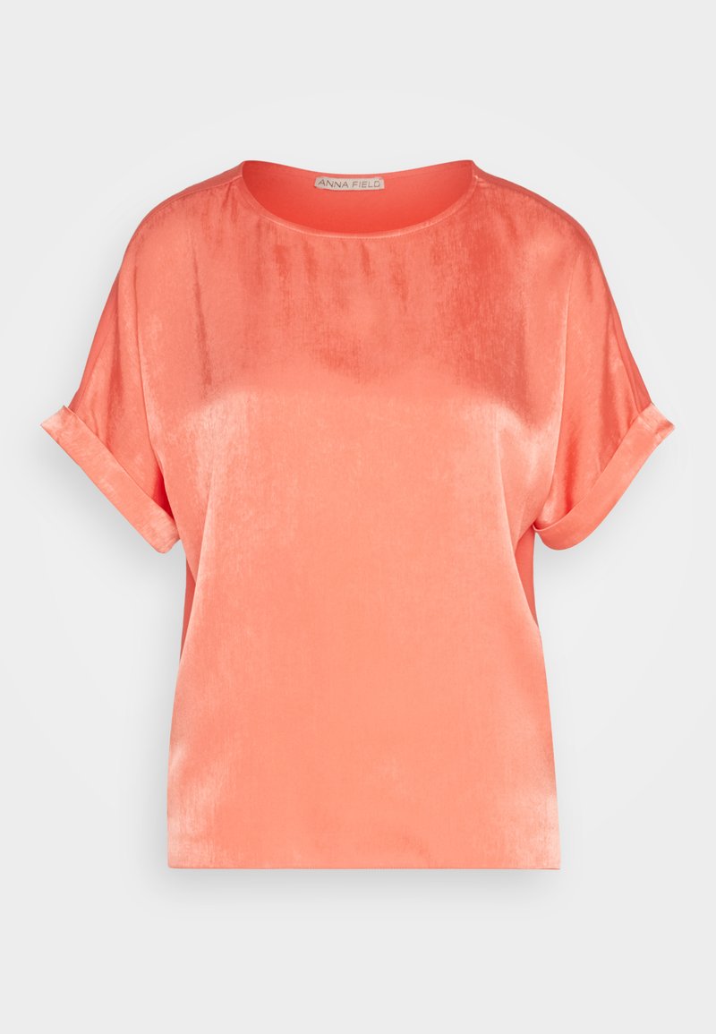 Anna Field T-shirt basic koraalrood Anna Field T-shirt basic koraalrood