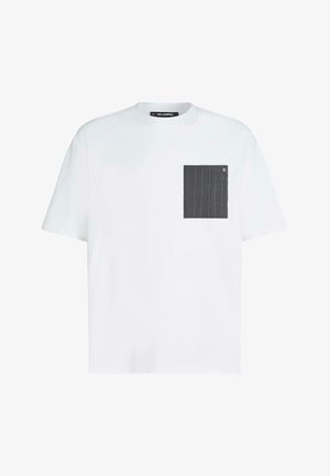 KARL LAGERFELD, PINSTRIPE POCKET - T-shirt imprimé - white