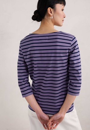 Long sleeved top - purple breton echium maritime