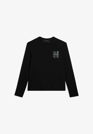 T-shirt a maniche lunghe nera in cotone. Presenta una piccola grafica con "1976" e "FREDDY" nella zona sinistra del petto. Design semplice con scollo a girocollo.