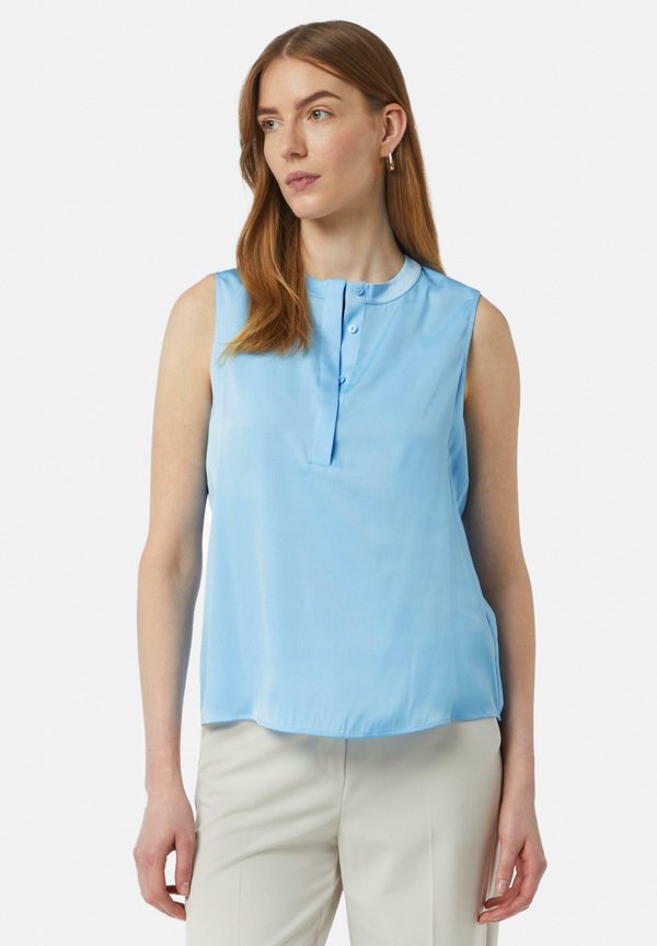 MIT GEKNÖPFTEM STEHKRAGEN - Bluse - hellblau