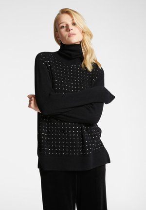 CON APPLICAZIONI - Pullover - nero