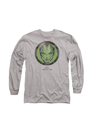 SECRET INVASION BADGE - Long sleeved top - mottled light grey