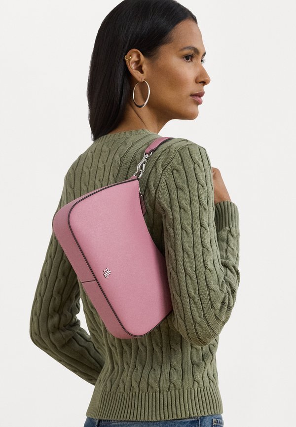 CROSSHATCH LEATHER MEDIUM DANNI BAG - Handbag - rose mauve