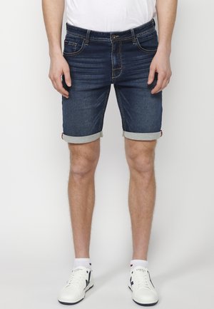 STRETCH  - Pantaloni scurți din denim - azul osc   dark blue