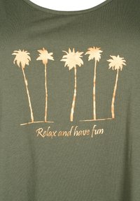 Zizzi ÄRMELLOSES MIT A-LINIE - Obleka iz džersija - thyme w palm trees