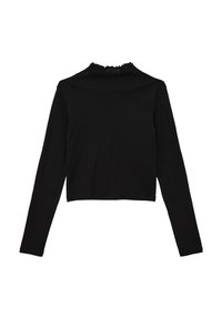 s.Oliver MIT STEHKRAGEN - Longsleeve - schwarz