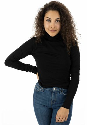 Langærmet T-shirt - black