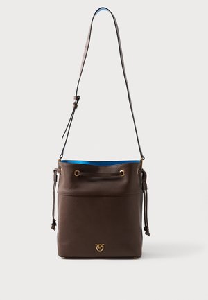 SECCHIELLO CLASSIC DOUBLE - Sac bandoulière - marrone/azzurro/gold-coloured