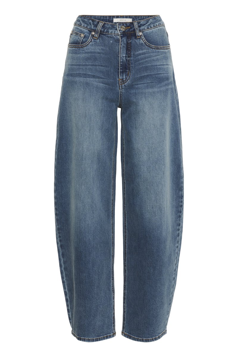 Gestuz Wide leg blauw denim/bluedenim