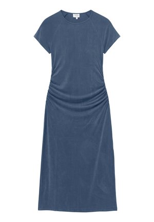 & OTHER STORIES, & OTHER STORIES RUCHED RAGLAN MIDI DRESS - Džersejové šaty - dark blue
