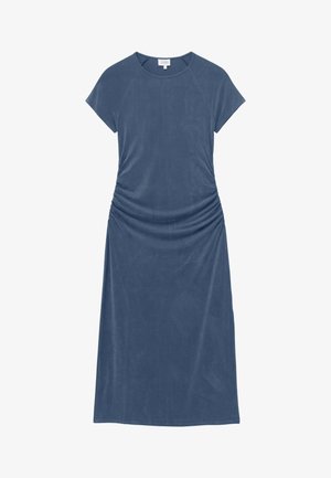 & OTHER STORIES, & OTHER STORIES RUCHED RAGLAN MIDI DRESS - Džersejové šaty - dark blue