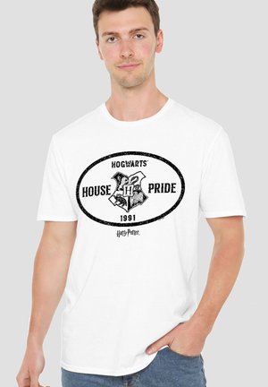 Harry Potter, HARRY POTTER HOGWARTS HOUSE PRIDE BADGE - T-Shirt print - white
