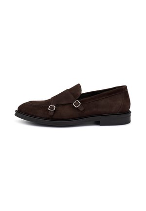 DOUBLE-BUCKLE LOAFERS - Mocassini eleganti - brown