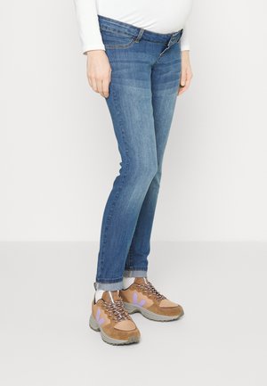 MAMALICIOUS MLJULIA - Calças de ganga justas - medium blue denim
