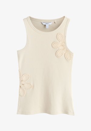 Next, REGULAR FIT - RIBBED CROCHET VEST TOP . - Top - ecru