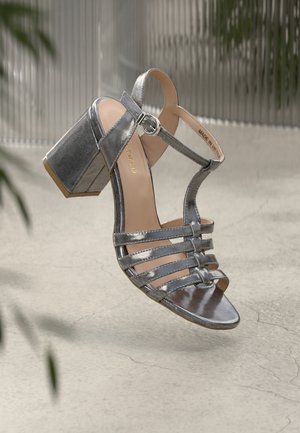LEATHER - Sandaler - pewter