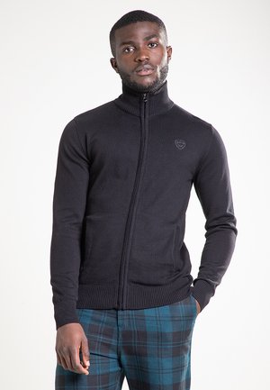 Schott PULL ZIPPED - Cardigan - black