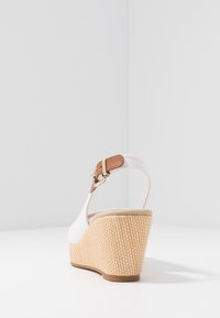 Tommy Hilfiger ICONIC ELBA SLING BACK WEDGE - Sandalen met sleehak - ivory