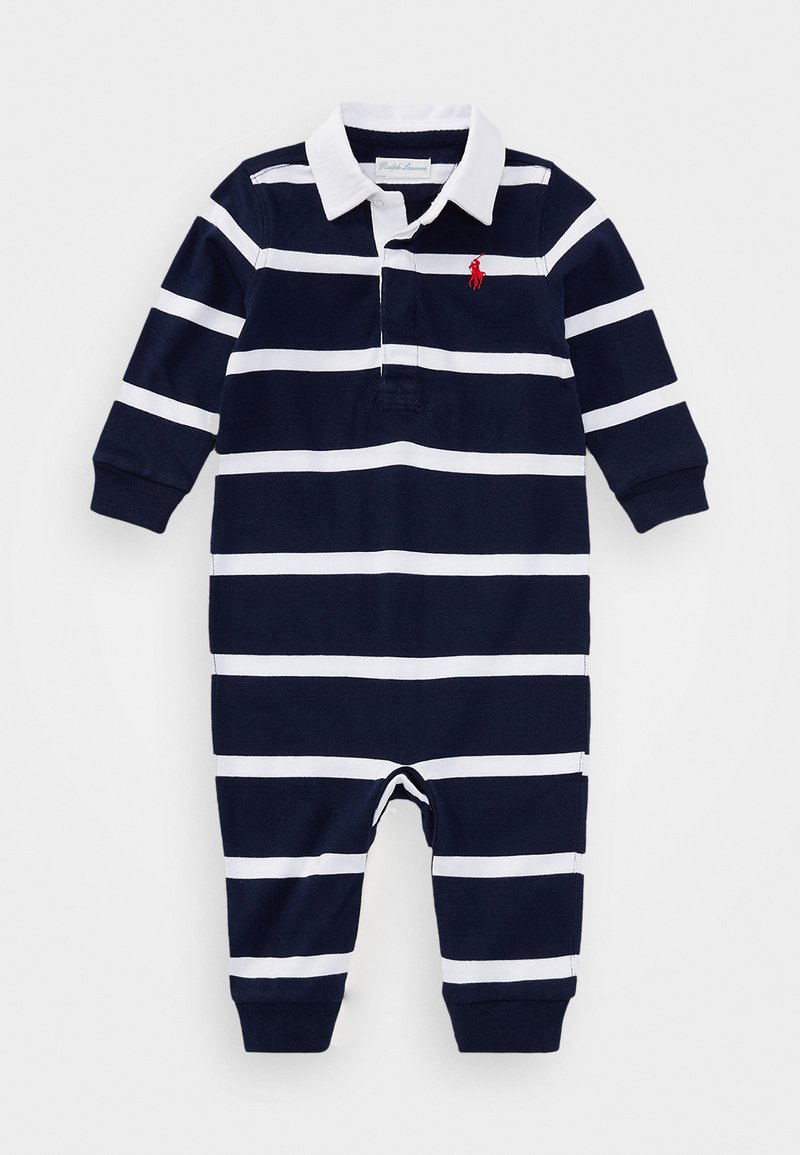 Polo Ralph Lauren STRIPED COTTON RUGBY COVERALL - Overal - refined navy/multi