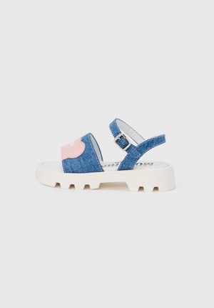 Sandali - blue denim/pink/white