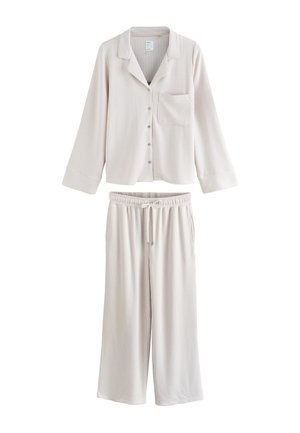 Next, BUTTON THROUGH SET - Pyžamová súprava - neutral stripe