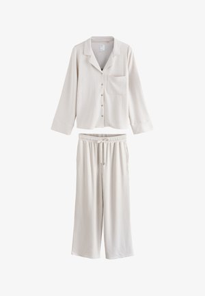 Next, BUTTON THROUGH SET - Pyžamová súprava - neutral stripe