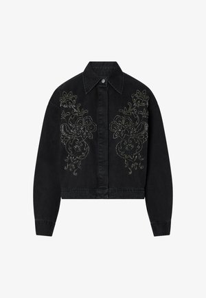 LIU JO, LIU JO DENIM BODYSUIT SHIRT WITH EMBROIDERY - Veste en jean - black denim
