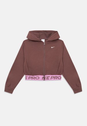 Športna jopa s kapuco na zadrgo - tattoo/light magenta/white