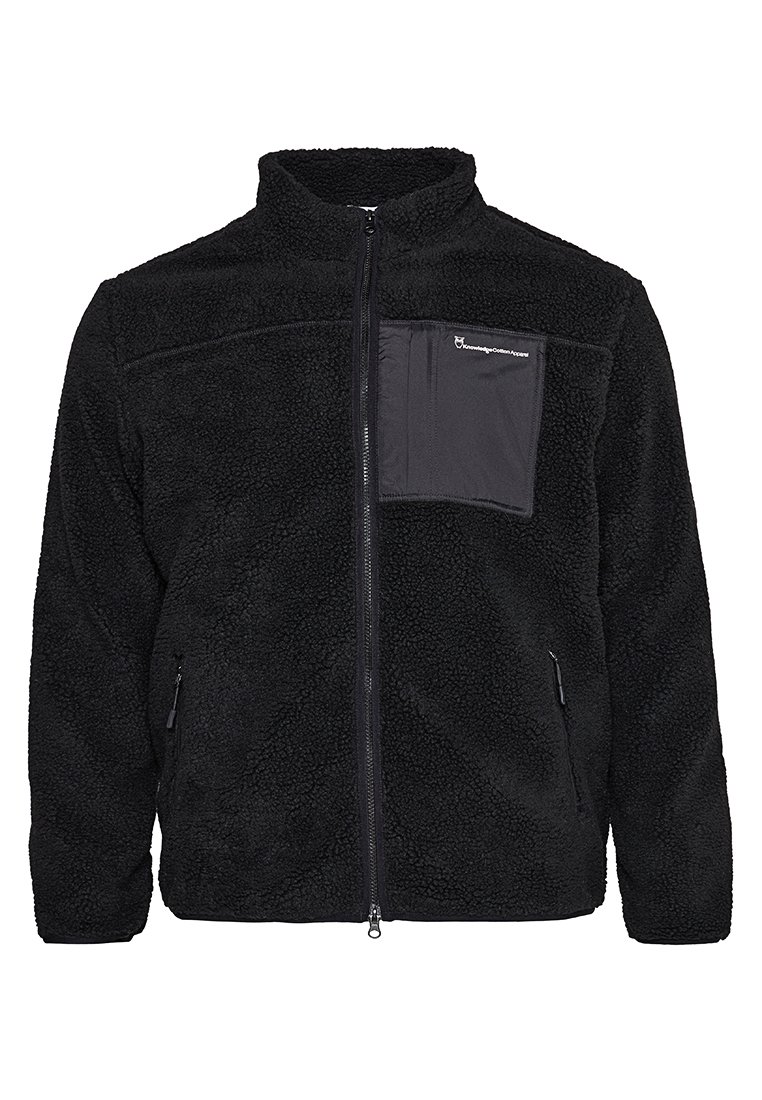 KnowledgeCotton Apparel Fleecejas zwart KnowledgeCotton Apparel Fleecejas zwart
