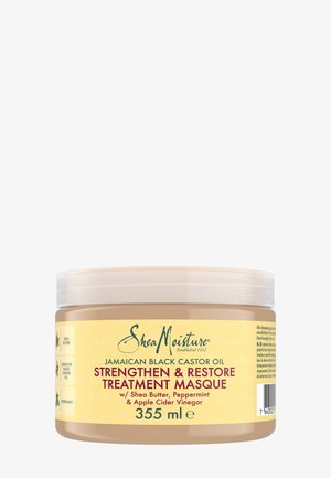 SheaMoisture Jamaican Black Castor Oil Stärkendes & Wiederherstellendes Behandlungsmaskenglas, 355 ml, mit Sheabutter, Pfefferminze und Apfelessig.