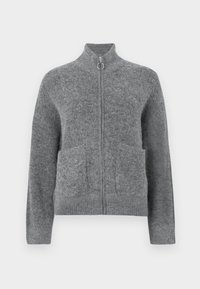 SLFSIA  ZIPPER CARDIGAN  - Cardigan - medium grey melange
