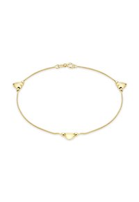 Lucardi MET 3 HARTJES - 9CT - Armband - gold-coloured