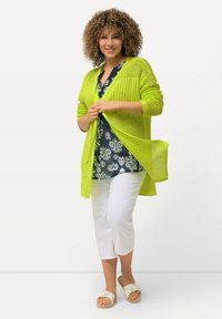 Ulla Popken V-AUSSCHNITT - Cardigan - neon green