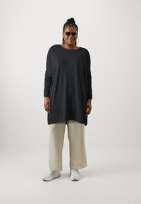 ONLY Carmakoma CARCARMA LONG - Long sleeved top - black/melange